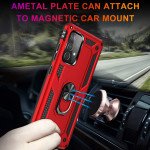 Wholesale Tech Armor Ring Stand Grip Case with Metal Plate for Samsung Galaxy A72 5G (Red)